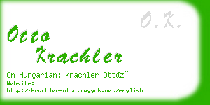 otto krachler business card